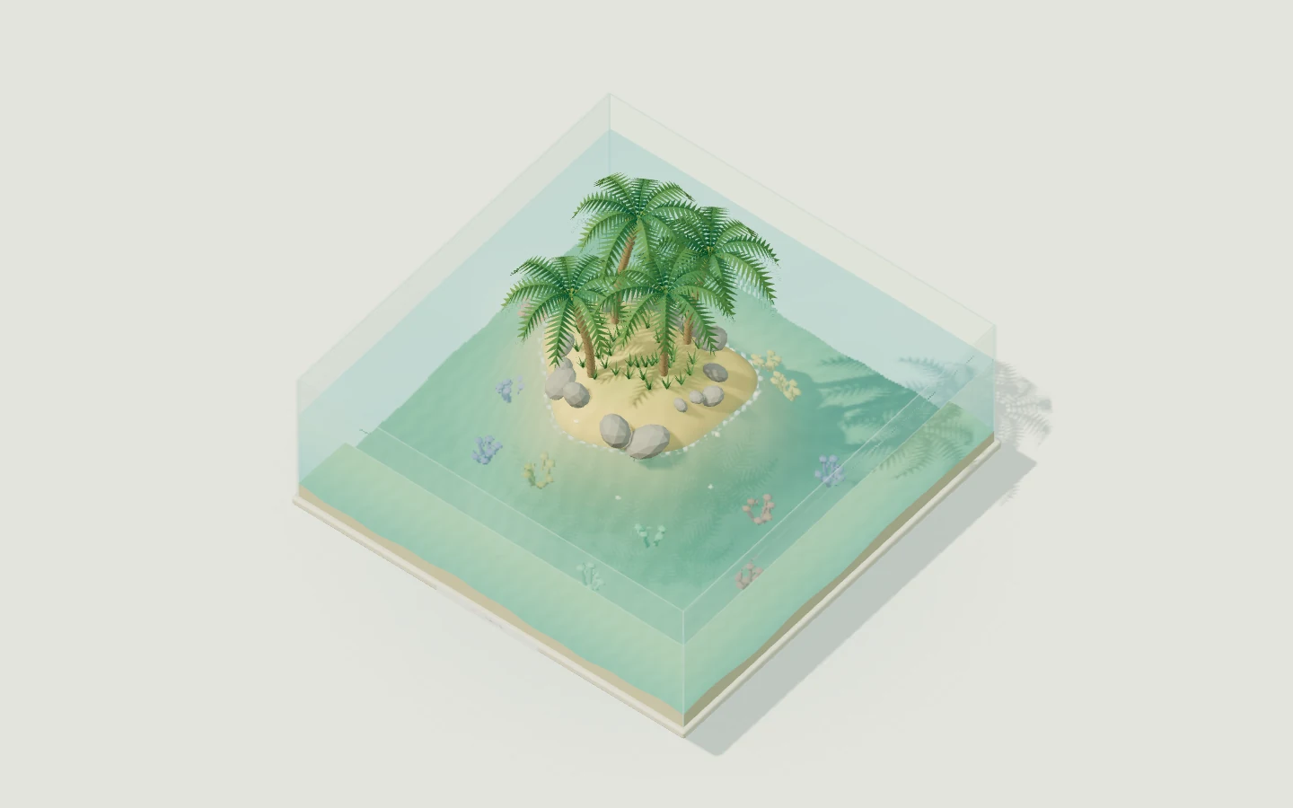 风起小岛，把一片浅海留在此刻