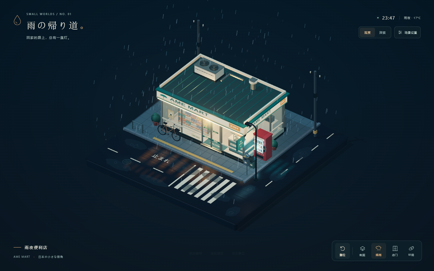 把雨夜便利店,放进博客里